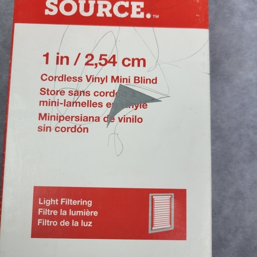 30"x 64" Cordless Vinyl Mini Blind Curtain